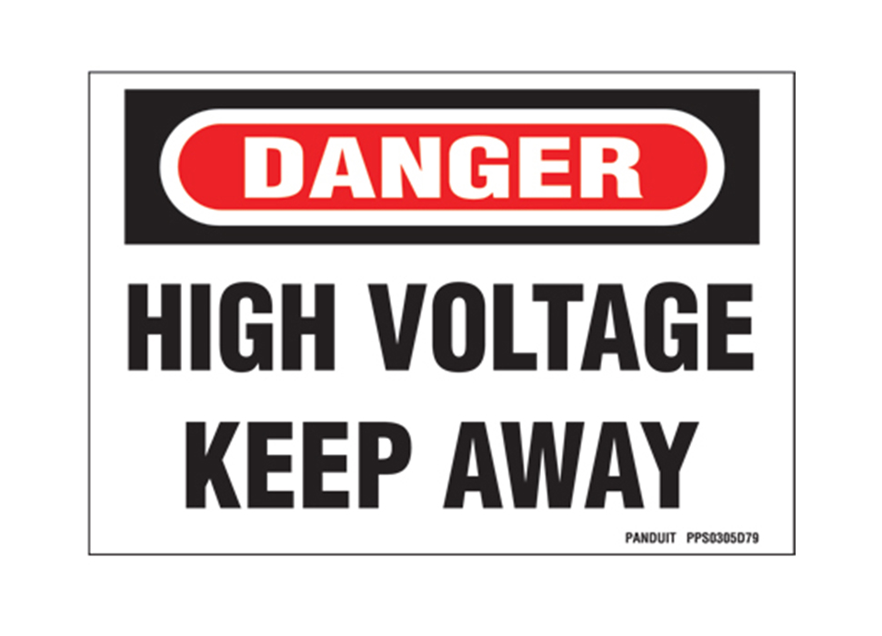 Sign Saying Danger High Voltage Keep Away
