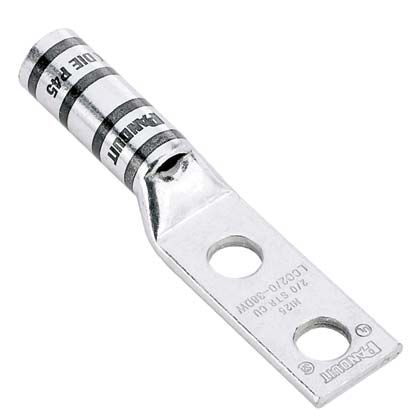 Panduit LCAX2-38F-E :: 1-Hole Compression Lug, 2 AWG Class B, C, G, H, I,  K, M and DLO Copp :: Gexpro