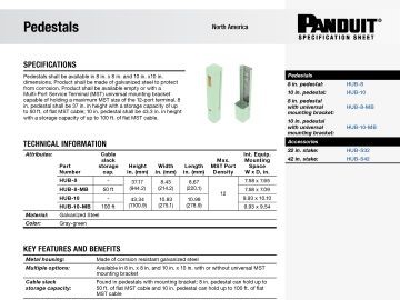 Pedestal Specification SheetCover Page