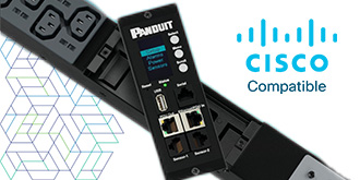 A picture of a Panduit controller and PDU.