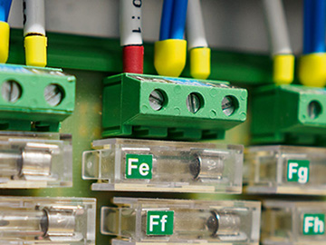 Green electrical terminal blocks 